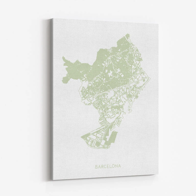 Barcelona Map Wall Art Print