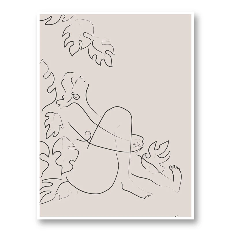 Embrace Nature Beige Art Print