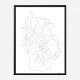 Flower Bouquet Sketch Art Print