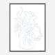 Flower Bouquet Sketch Art Print