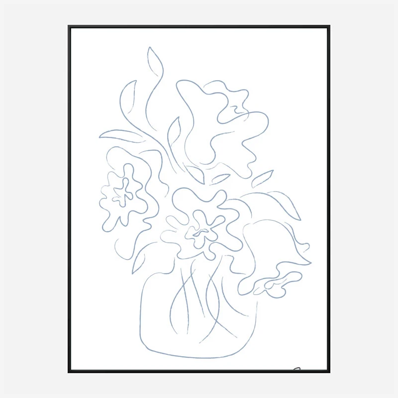 Flower Bouquet Sketch Art Print
