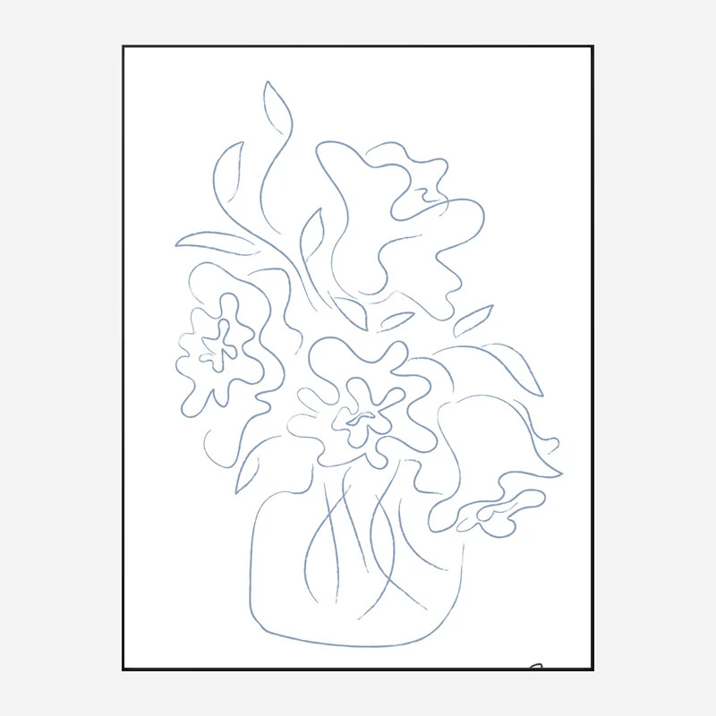Flower Bouquet Sketch Art Print