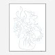Flower Bouquet Sketch Art Print