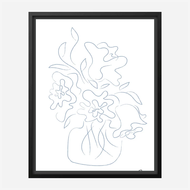 Flower Bouquet Sketch Art Print