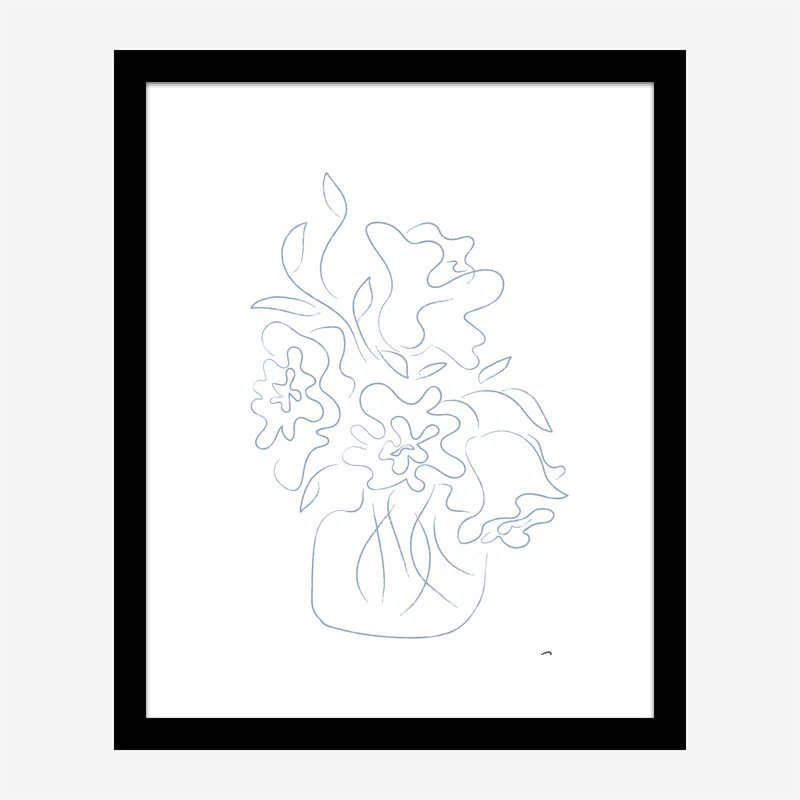 Flower Bouquet Sketch Art Print