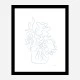 Flower Bouquet Sketch Art Print