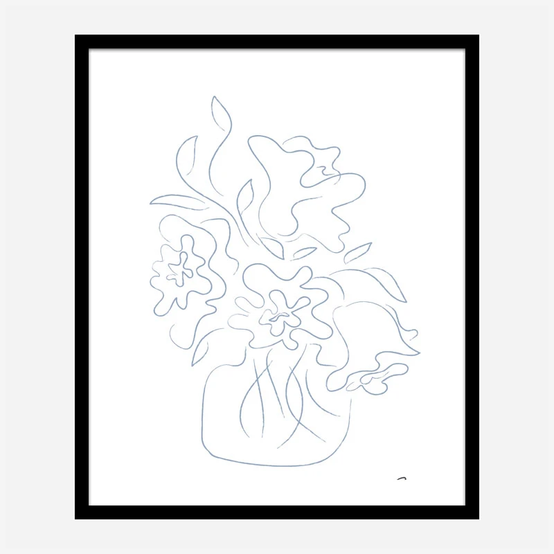Flower Bouquet Sketch Art Print