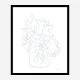 Flower Bouquet Sketch Art Print