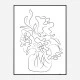 Flower Bouquet White Art Print