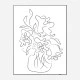Flower Bouquet White Art Print