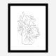 Flower Bouquet White Art Print