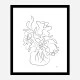 Flower Bouquet White Art Print