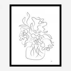Flower Bouquet White Art Print