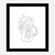 Flower Bouquet White Art Print