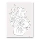 Flower Bouquet Grey Art Print