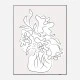 Flower Bouquet Grey Art Print