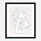Flower Bouquet Grey Art Print