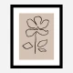 Oil Pastel Flower Black Art Print