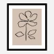 Oil Pastel Flower Black Art Print