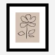 Oil Pastel Flower Black Art Print