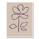 Oil Pastel Flower Blue Art Print