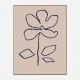 Oil Pastel Flower Blue Art Print