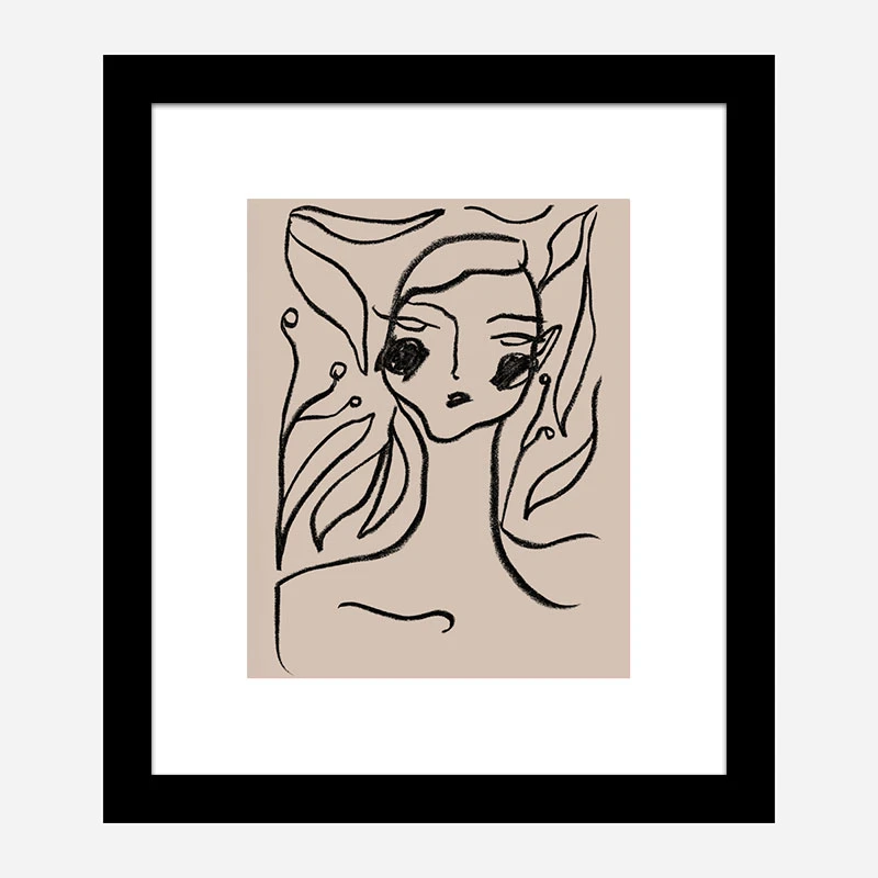 Gaia Black Art Print
