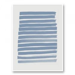 Blue Strokes Art Print
