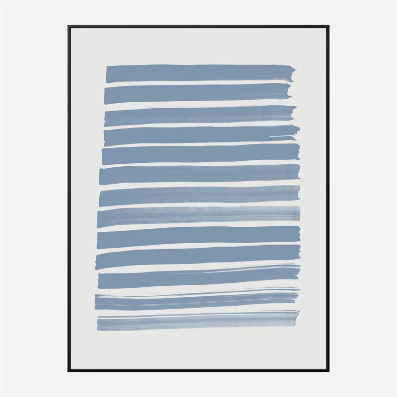 Blue Strokes Art Print