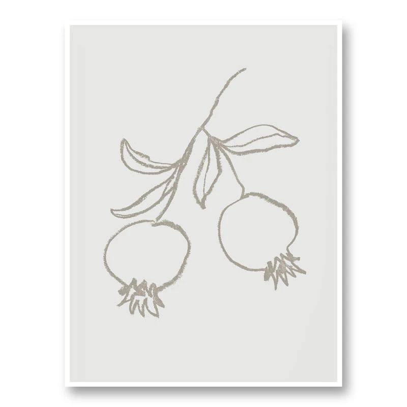 Pomegranate Green Art Print