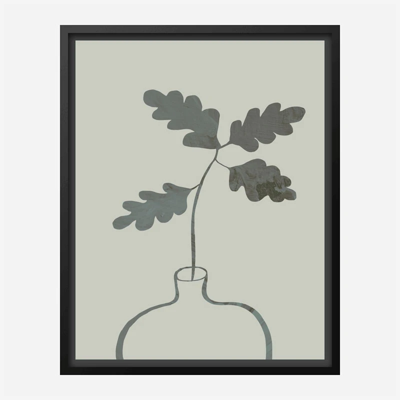 Green Oak Plant Art Print