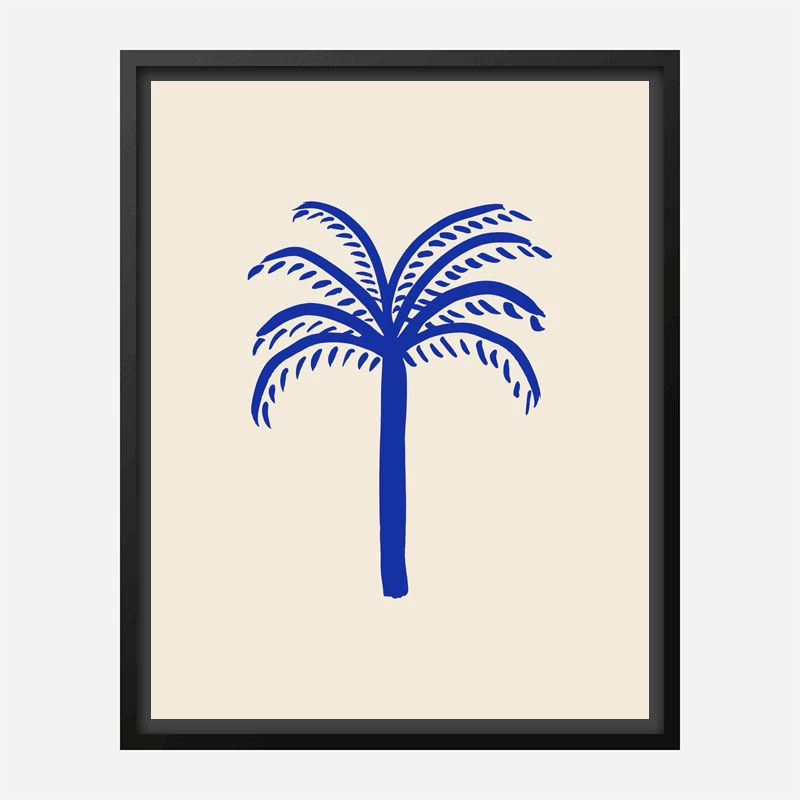 Blue Palm Art Print