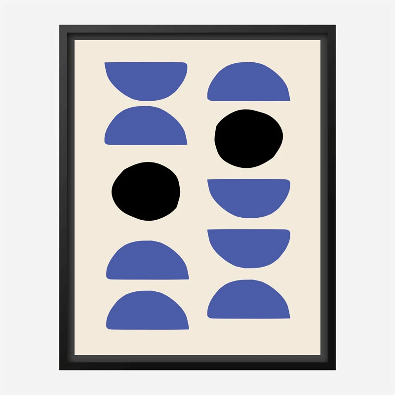 Blue Shapes Art Print