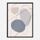 New Shapes Blue No 2 Art Print