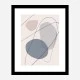 New Shapes Blue No 2 Art Print
