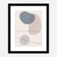 New Shapes Blue No 3 Art Print