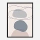 New Shapes Blue No 4 Art Print