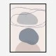New Shapes Blue No 4 Art Print