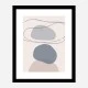 New Shapes Blue No 4 Art Print