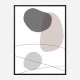 New Shapes Beige 3 Art Print