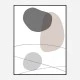 New Shapes Beige 3 Art Print