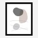 New Shapes Beige 3 Art Print