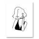 Lady of Fashion 2 Line Art Print
