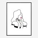 Lady of Fashion 3 Line Art Print