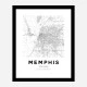 Memphis Tennessee City Map Art Print