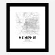 Memphis Tennessee City Map Art Print