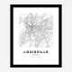Louisville Kentucky City Map Art Print