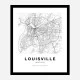 Louisville Kentucky City Map Art Print