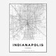 Indianapolis Indiana City Map Art Print