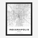 Indianapolis Indiana City Map Art Print